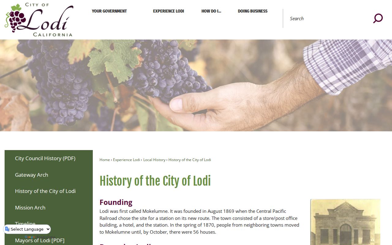 Lodi people search city history