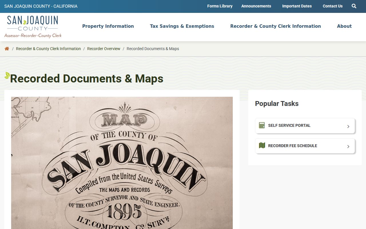 Lodi people search information for recorded documents and maps