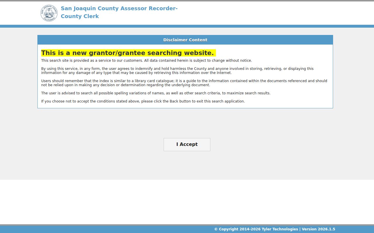 Lodi people search entry for San Joaquin Recorder index
