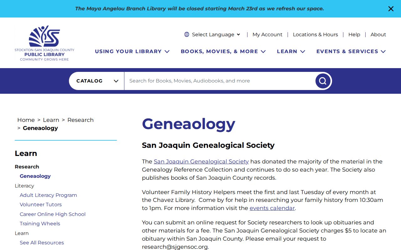 Lodi people directories county library genealogy resources